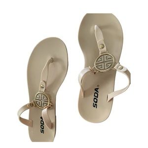 WOMENS EMBELLISHED FLIP FLOP SANDLE SIZE 6 Mint Condition